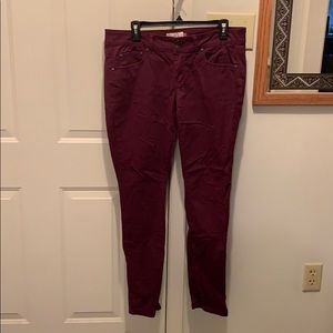 SO Maroon Skinny Jeans